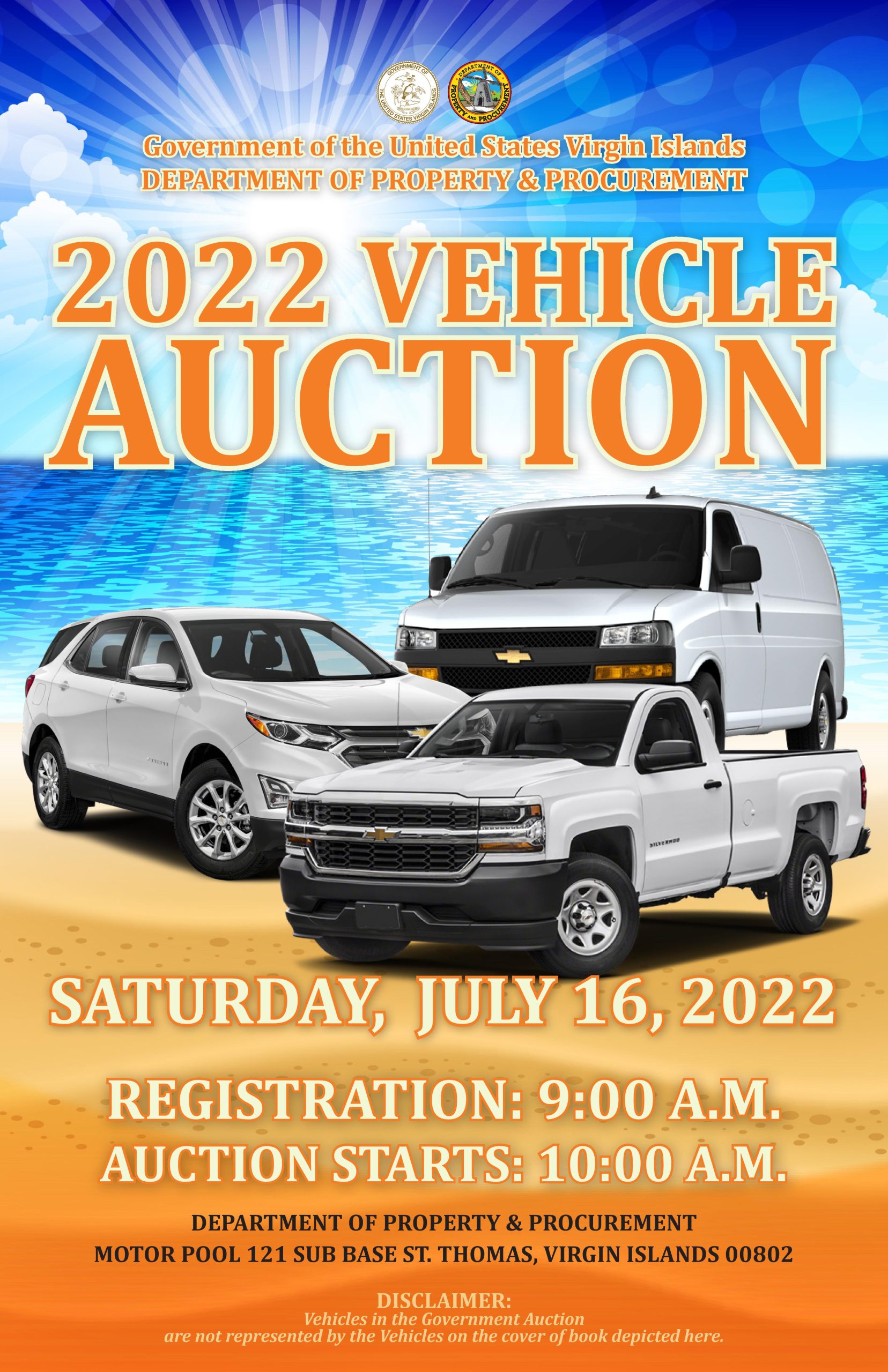 GVI St. Thomas Vehicle Auction Scheduled for 7.16.22 Virgin Islands